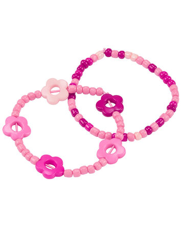 2-Pack Flower Bracelets, 