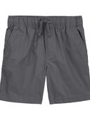 Grey - Kid Pull-On Poplin Shorts