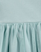 Toddler Tulle Long-Sleeve Jersey Dress, image 3 of 4 slides