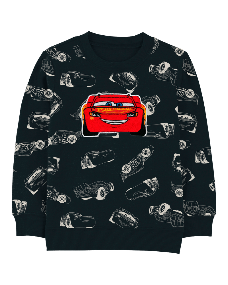 Toddler Cars Pullover - Black, image 1 of 2 slides