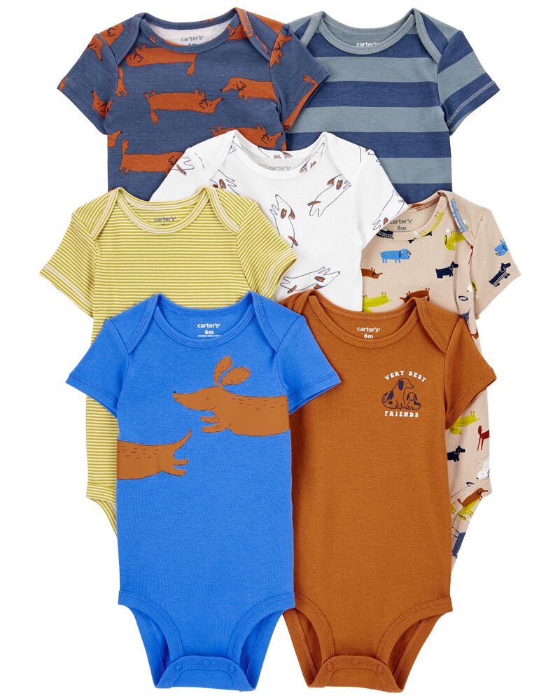 Baby 7-Pack Short-Sleeve Bodysuits, image 1 of 10 slides