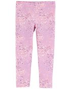 Toddler Heart Print Stretch Leggings, image 1 of 2 slides