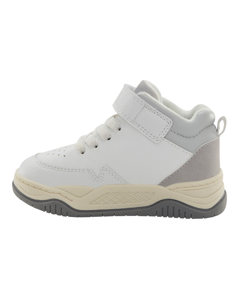 Toddler Casual Easy On High-Top Sneakers - Grey, image 6 of 7 slides