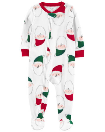 1-Piece Santa Fleece Footie Pajamas
, 