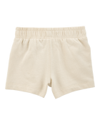 Baby Pull-On French Terry Shorts - Ivory, image 2 of 4 slides