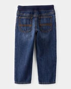 Toddler Pull-On Denim Pants - Blue, image 2 of 4 slides