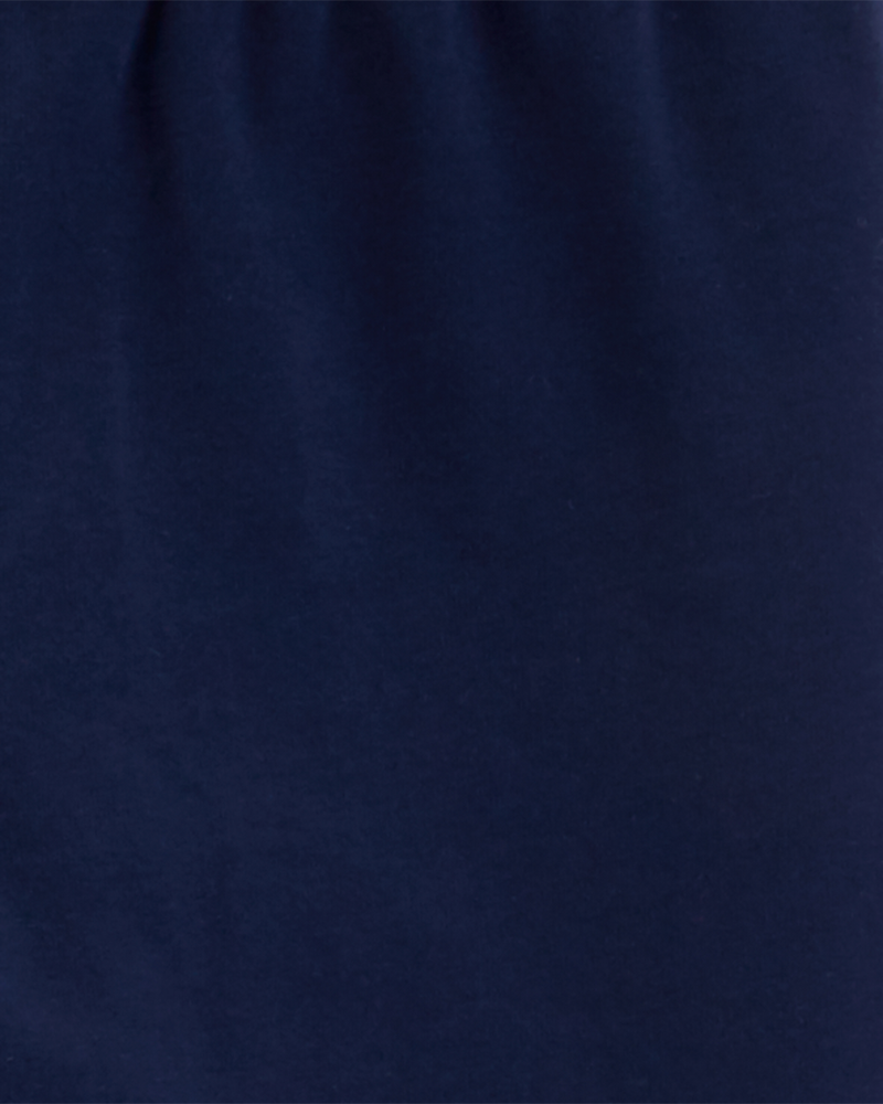 Kid 2-Pack Navy & Red Cotton Stretch Leggings, image 3 of 4 slides