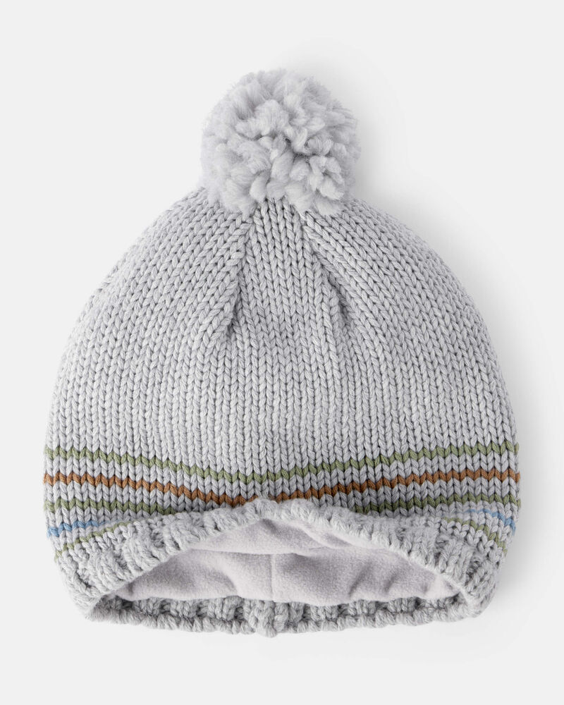 Boys Winter Hat - Grey, image 2 of 3 slides