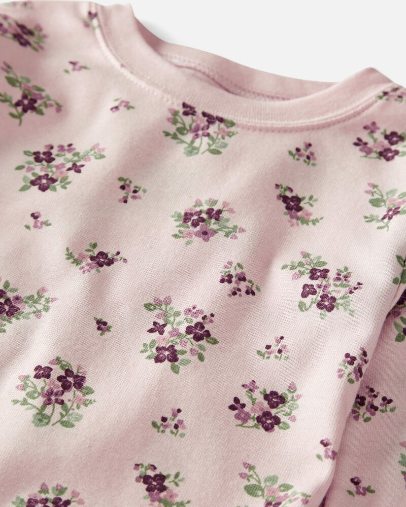 Toddler Organic Cotton Pajamas Set in Wildberry Bouquet, image 2 of 4 slides