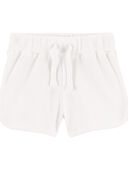White - Baby Pull-On Thermal Shorts