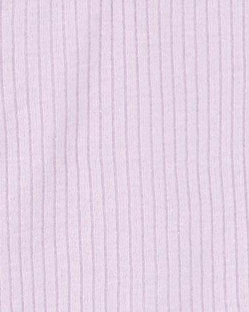 Baby 3-Piece Ribbed Outfit Set - Purple, 