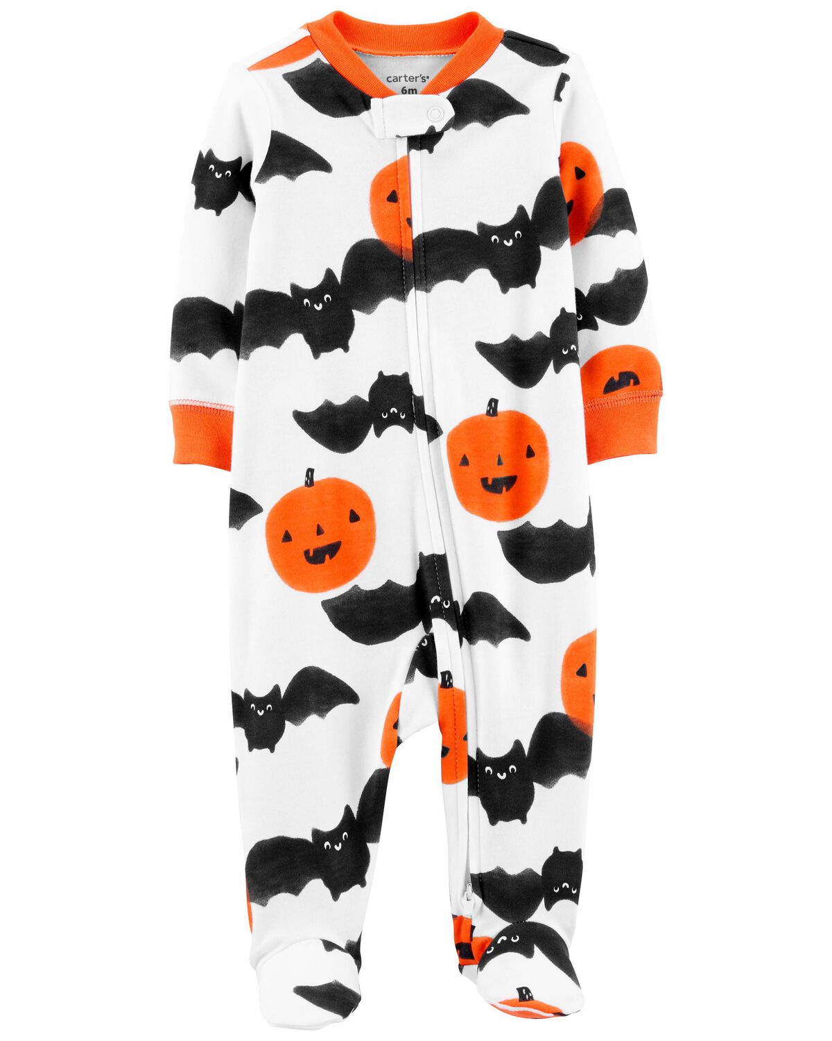 White Baby Halloween 2Way Zip Sleep & Play Pajamas