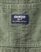 Baby Neutral Solid Corduroy Overalls - Green, image 3 of 4 slides