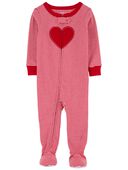 Red - Baby 1-Piece Valentine's Day 100% Snug Fit Cotton Footie Pajamas
