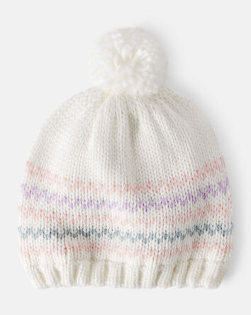 Girls Winter Hat - White, 