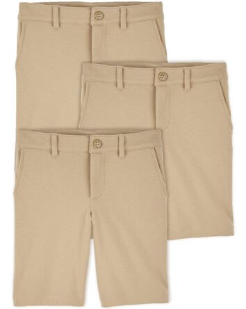 Kid 3-Pack Stretch  Uniform Chino Shorts, 