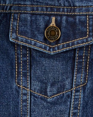 Kid Basic Denim Jacket - Dark Wash, 