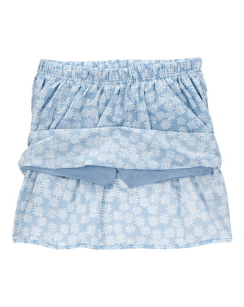 Kid 2-Piece Floral Skort Set - Blue, 