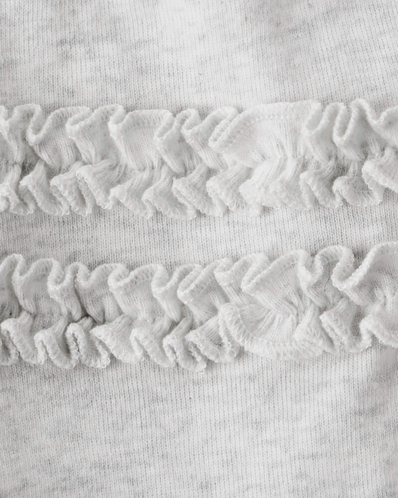 Baby 2-Pack Ruffle-Detail Cotton Pants - Grey/Pink, image 4 of 6 slides