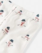 Baby Organic Cotton Pajamas Set in Snowman, image 2 of 4 slides
