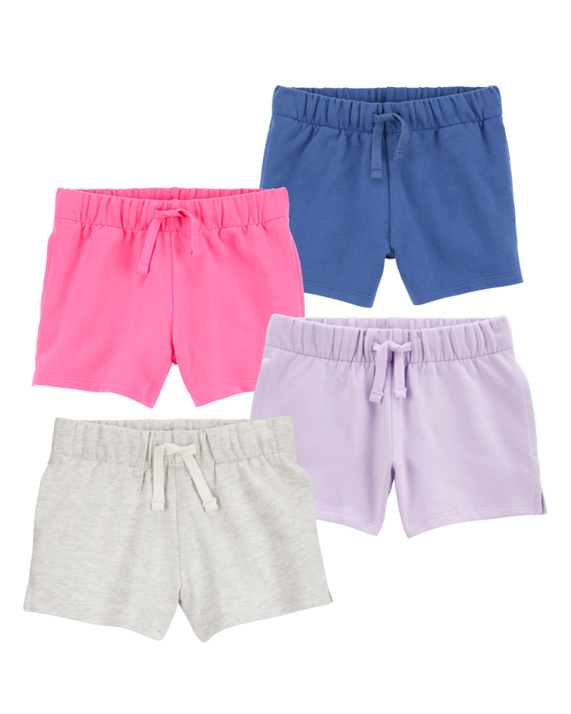 Baby 4-Pack Pull-On French Terry Shorts, image 1 of 13 slides