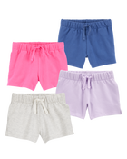 Baby 4-Pack Pull-On French Terry Shorts, image 1 of 13 slides