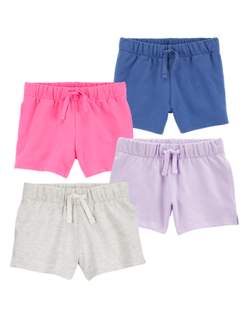 Baby 4-Pack Pull-On French Terry Shorts, 