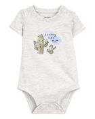 Strong Like Mom Cactus Short-Sleeve Bodysuit, image 1 of 3 slides