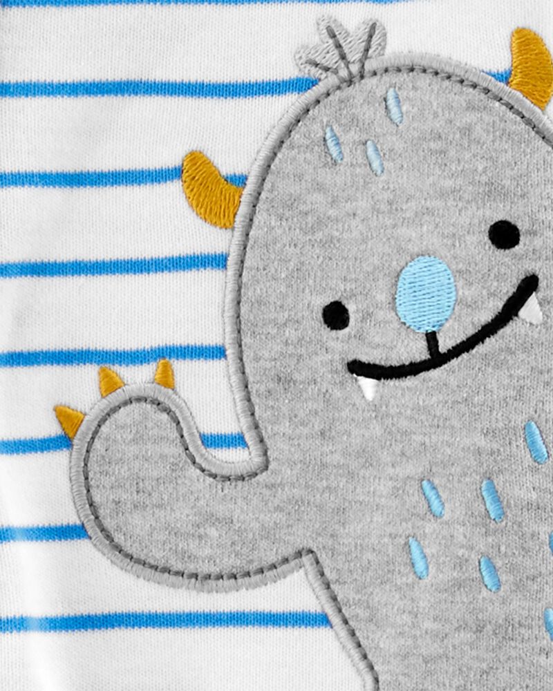 Baby Monster Snap-Up Cotton Sleep & Play Pajamas, image 2 of 2 slides