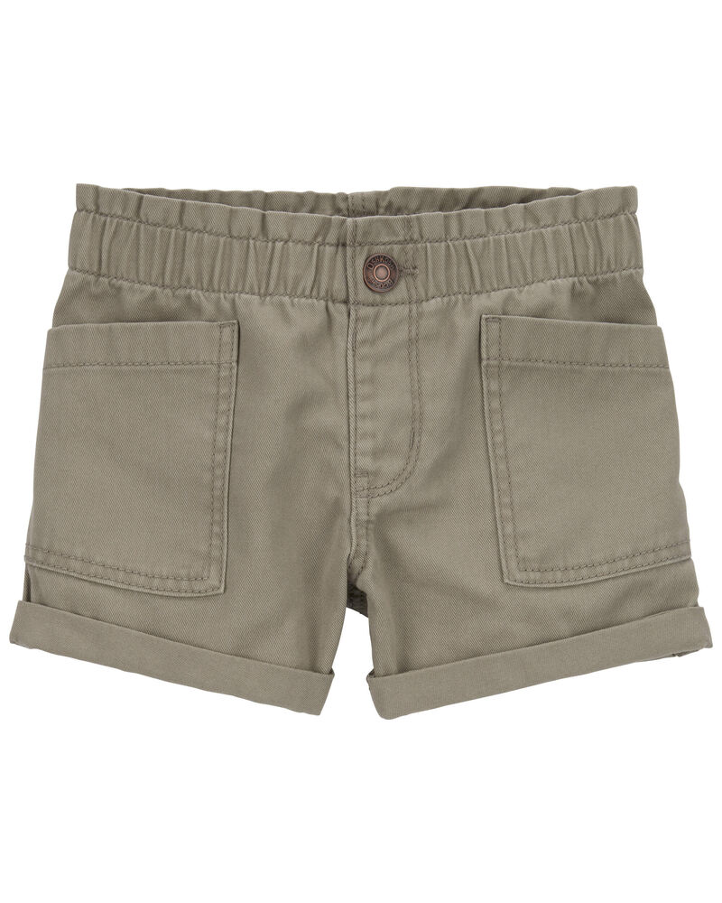 Toddler PaperBag Twill Shorts, image 1 of 3 slides