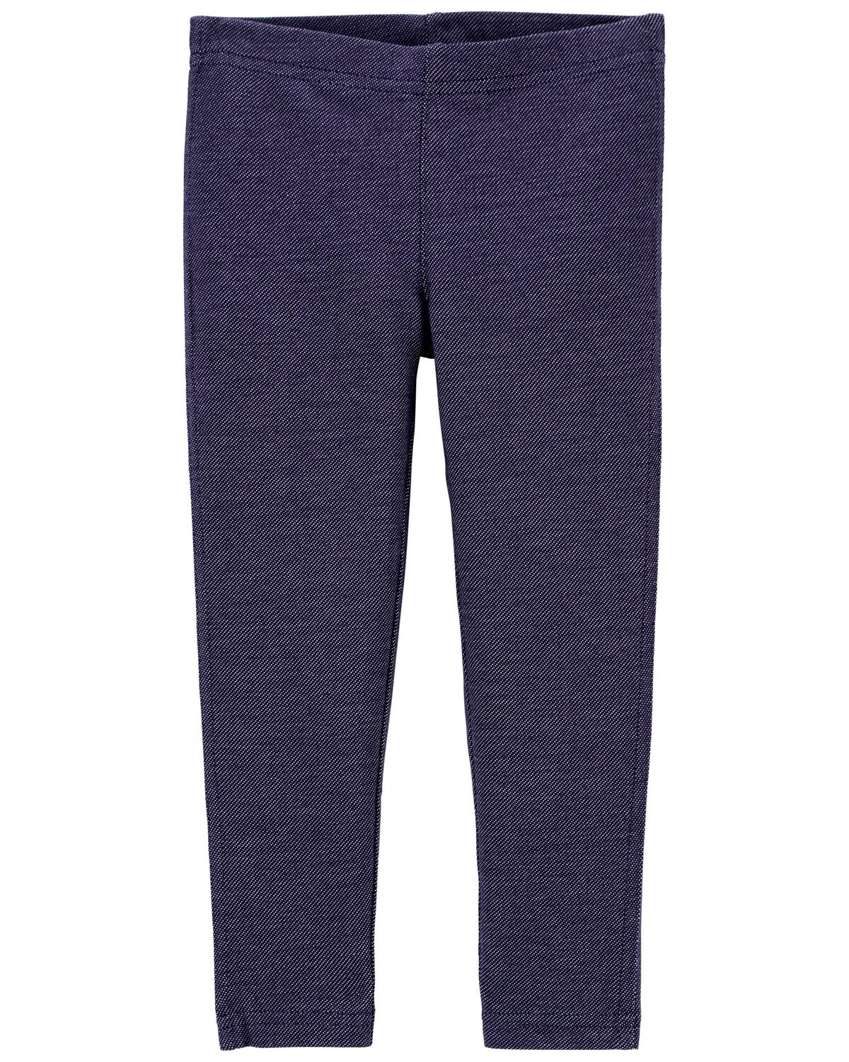 Blue Baby Knit Denim Leggings