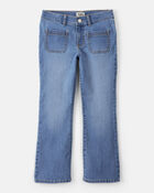 Girls Denim Bootcut Jeans - Blue, image 1 of 4 slides