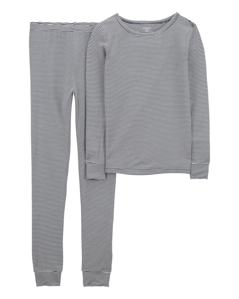 Kid 2-Piece Striped PurelySoft Pajamas, image 1 of 5 slides