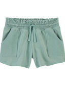 Green - Kid French Terry Pull-On Shorts