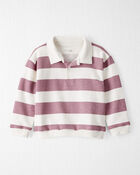 Toddler Boy Organic Cotton Henley Top in Stripes, image 1 of 5 slides