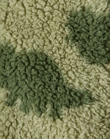 Baby Boy Dinosaur Sherpa Zip-Up Jacket - Green, 