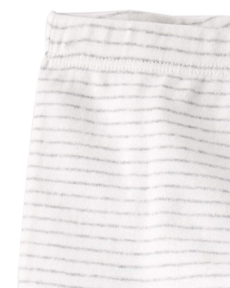 Baby 2-Pack Organic Cotton Rib Footed Pants, image 3 of 5 slides