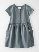 Aqua Slate - Toddler Organic Cotton Pocket Dress