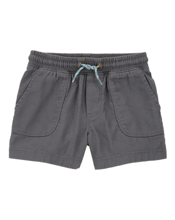 Toddler Pull-On Twill Shorts - Grey, 