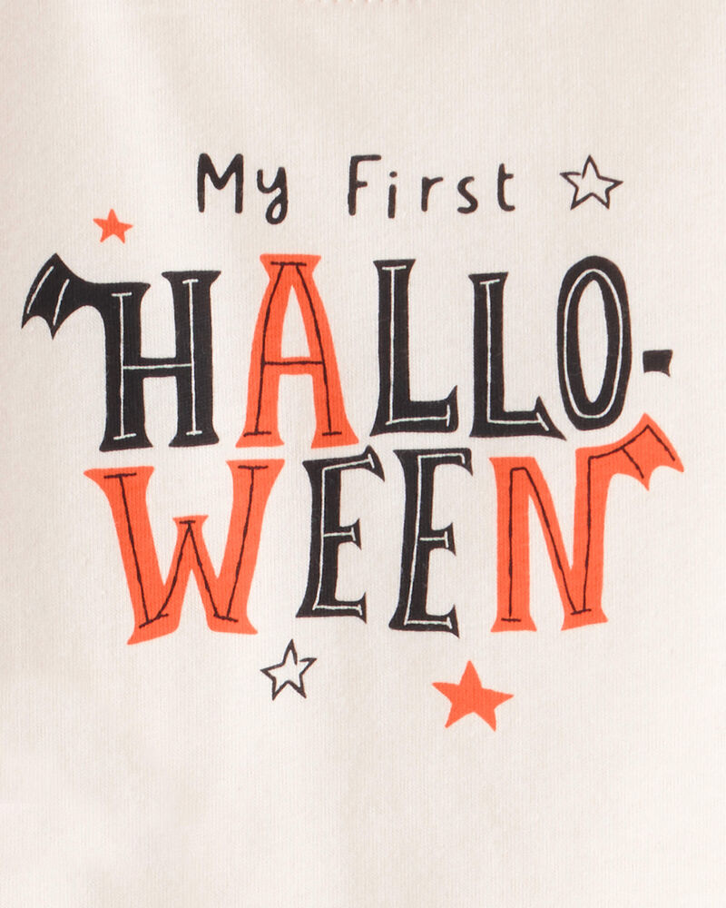 Baby 2-Piece My First Halloween Long-Sleeve Bodysuit Pant Set - Ivory/Orange, image 2 of 4 slides