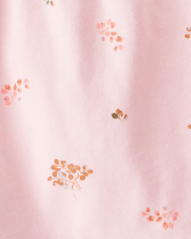 Baby Girl Floral Short-Sleeve Top - Pink, image 4 of 5 slides