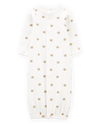 Baby Preemie Snail Cotton Sleeper Gown, image 1 of 6 slides