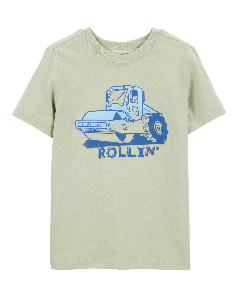 Toddler Tractor Rollin' Short-Sleeve Graphic Tee - Olive, image 1 of 3 slides