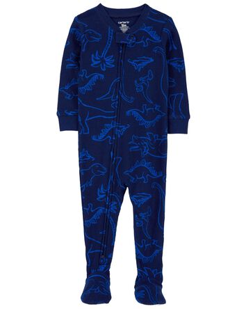 Toddler 1-Piece Dinosaur Thermal Footie Pajamas, 
