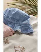 Baby Organic Cotton Chambray Bucket Hat, image 3 of 4 slides
