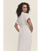 Adult Womens Maternity Midi Shirt Dress, image 4 of 9 slides