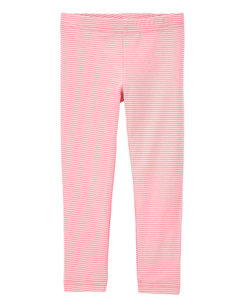 Baby Cotton Striped Stretch Leggings, 