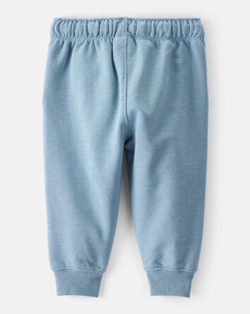 Baby Boy Solid Fleece Cotton Jogger - Blue, 
