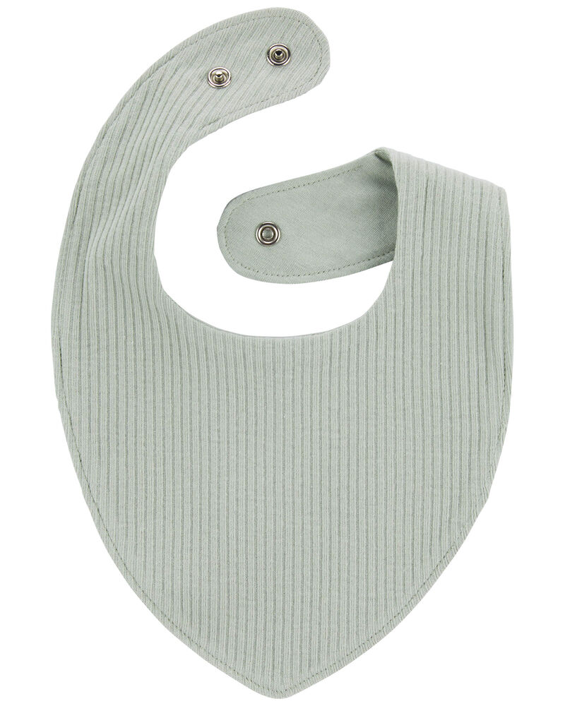Baby 2-Pack Sage Green Bandana Bibs, image 2 of 3 slides
