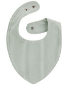 Baby 2-Pack Sage Green Bandana Bibs, image 2 of 3 slides